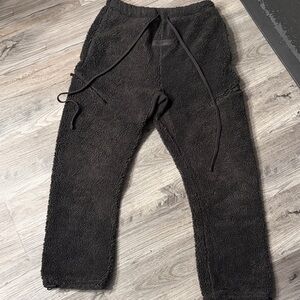 Fear of God Essentials Black Fuzzy Sweatpants